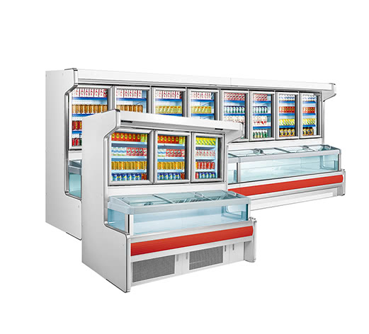 dual temp combination display cabinet